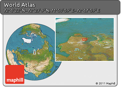 Satellite Location Map of the Area around 72° 13' 45" N, 72° 19' 29" E