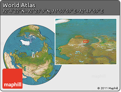 Satellite Location Map of the Area around 72° 13' 45" N, 72° 19' 29" E