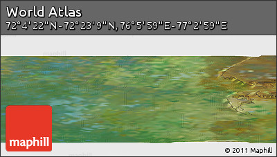 Satellite Panoramic Map of the Area around 72° 13' 45" N, 76° 34' 29" E