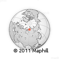 Outline Map of the Area around 72° 13' 45" N, 92° 43' 29" E, rectangular outline