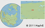 Savanna Style Location Map of the area around 72° 13' 45" N, 96° 7' 30" E