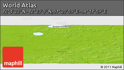 Physical Panoramic Map of the Area around 72° 13' 45" N, 97° 49' 29" E
