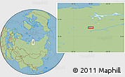 Savanna Style Location Map of the area around 72° 13' 45" N, 99° 31' 30" E
