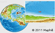 Physical Location Map of the area around 72° 30' 30" N, 149° 31' 30" W
