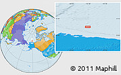 Political Location Map of the area around 72° 30' 30" N, 151° 13' 29" W