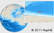Shaded Relief Location Map of the area around 72° 30' 30" N, 151° 13' 29" W