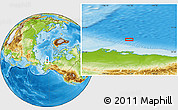 Physical Location Map of the area around 72° 30' 30" N, 152° 55' 30" W