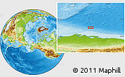 Physical Location Map of the area around 72° 30' 30" N, 153° 46' 30" W