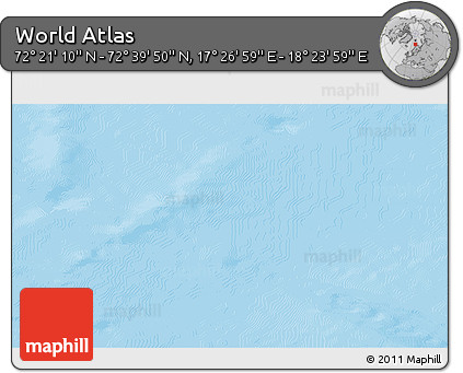 Physical 3D Map of the Area around 72° 30' 30" N, 17° 55' 29" E