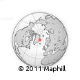 Outline Map of the Area around 72° 30' 30" N, 19° 28' 30" W, rectangular outline