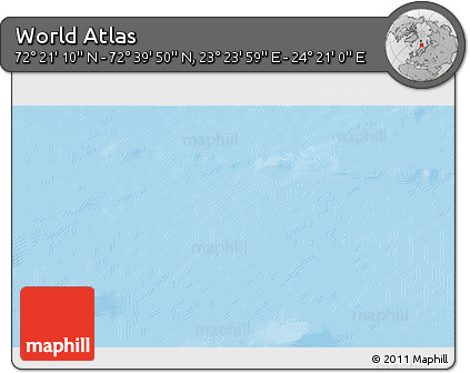 Physical 3D Map of the Area around 72° 30' 30" N, 23° 52' 30" E