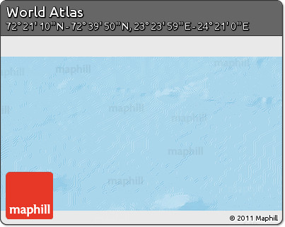 Physical 3D Map of the Area around 72° 30' 30" N, 23° 52' 30" E