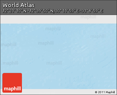Physical 3D Map of the Area around 72° 30' 30" N, 30° 40' 29" E