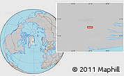 Gray Location Map of the area around 72° 30' 30" N, 32° 13' 30" W