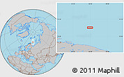 Gray Location Map of the area around 72° 30' 30" N, 36° 37' 30" E