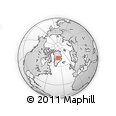 Outline Map of the Area around 72° 30' 30" N, 39° 1' 29" W, rectangular outline