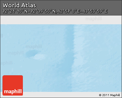 Physical 3D Map of the Area around 72° 30' 30" N, 43° 25' 29" E