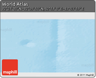 Physical 3D Map of the Area around 72° 30' 30" N, 43° 25' 29" E