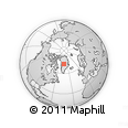 Outline Map of the Area around 72° 30' 30" N, 43° 16' 29" W, rectangular outline