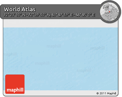 Physical 3D Map of the Area around 72° 30' 30" N, 44° 16' 29" E