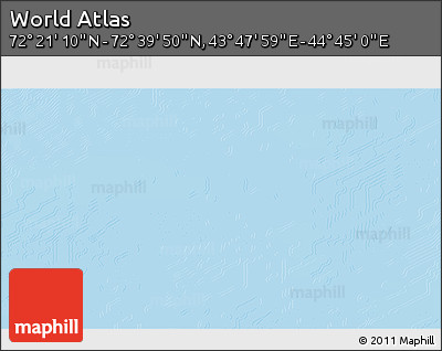 Physical 3D Map of the Area around 72° 30' 30" N, 44° 16' 29" E