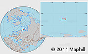 Gray Location Map of the area around 72° 30' 30" N, 44° 16' 29" E