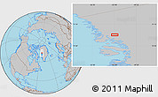 Gray Location Map of the area around 72° 30' 30" N, 52° 37' 30" W