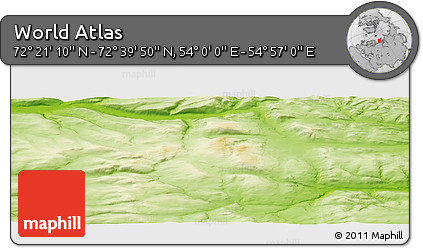 Physical Panoramic Map of the Area around 72° 30' 30" N, 54° 28' 30" E