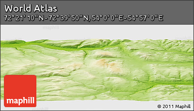 Physical Panoramic Map of the Area around 72° 30' 30" N, 54° 28' 30" E