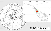 Blank Location Map of the area around 72° 30' 30" N, 55° 10' 29" W