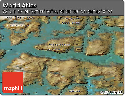 Satellite Map of the Area around 72° 30' 30" N, 55° 10' 29" W