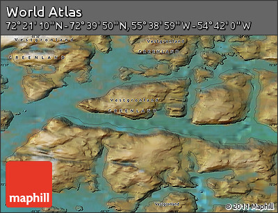 Satellite Map of the Area around 72° 30' 30" N, 55° 10' 29" W