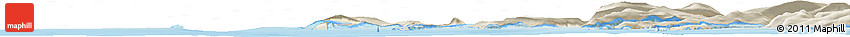 Shaded Relief Horizon Map of the Area around 72° 30' 30" N, 56° 1' 29" W