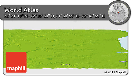 Physical Panoramic Map of the Area around 72° 30' 30" N, 72° 19' 29" E