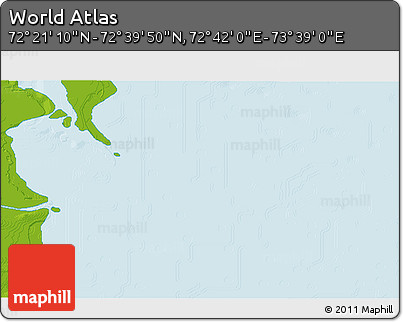 Physical 3D Map of the Area around 72° 30' 30" N, 73° 10' 30" E
