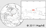 Blank Location Map of the area around 72° 30' 30" N, 79° 7' 30" E