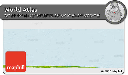 Physical Panoramic Map of the Area around 72° 30' 30" N, 79° 7' 30" E
