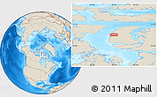 Shaded Relief Location Map of the area around 72° 30' 30" N, 89° 10' 30" W