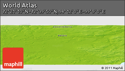 Physical Panoramic Map of the Area around 72° 30' 30" N, 98° 40' 30" E