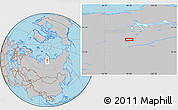 Gray Location Map of the area around 72° 30' 30" N, 99° 31' 30" E