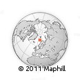 Outline Map of the Area around 72° 47' 9" N, 11° 58' 29" E, rectangular outline