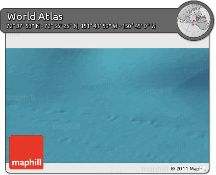 Satellite 3D Map of the Area around 72° 47' 9" N, 151° 13' 29" W