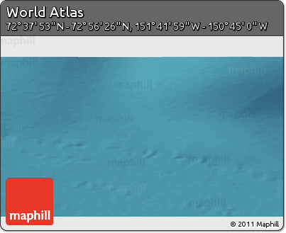 Satellite 3D Map of the Area around 72° 47' 9" N, 151° 13' 29" W