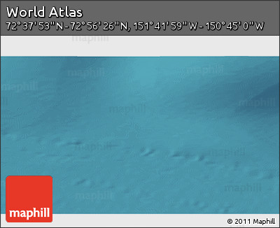 Satellite 3D Map of the Area around 72° 47' 9" N, 151° 13' 29" W
