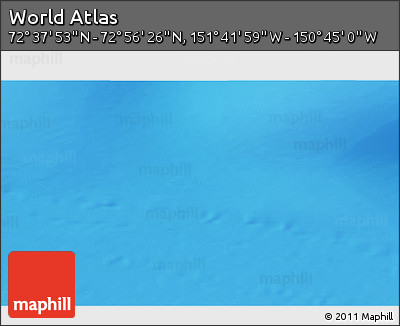 Shaded Relief 3D Map of the Area around 72° 47' 9" N, 151° 13' 29" W