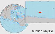 Gray Location Map of the area around 72° 47' 9" N, 151° 13' 29" W