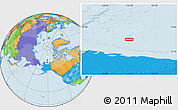 Political Location Map of the area around 72° 47' 9" N, 151° 13' 29" W
