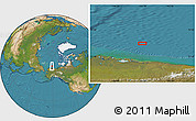 Satellite Location Map of the area around 72° 47' 9" N, 151° 13' 29" W