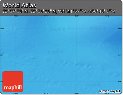 Physical Map of the Area around 72° 47' 9" N, 151° 13' 29" W