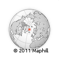 Outline Map of the Area around 72° 47' 9" N, 17° 46' 29" W, rectangular outline